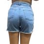 Imagem de Shorts Jeans Feminino Lumini Com Prega 2046 Azul Claro