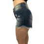 Imagem de Shorts Jeans Feminino Riu Kiu Destroyed 01318 Azul Escuro