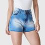 Imagem de Shorts Jeans HNO Jeans Curto Barra Desfiada Azul