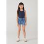 Imagem de Shorts Jeans Infantil Menina Com Barra Dobrada