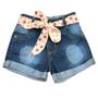 Imagem de Shorts Jeans Infantojuvenil Feminino com Cinto Decorativo