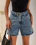 Imagem de Shorts jeans mom feminino cintura alta com cinto 23974