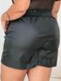 Imagem de Shorts material sintético Preto Plus Size