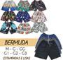 Imagem de Shorts Plus Size Masculino Estampado Praia Esporte Verão