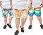 Imagem de Shorts Plus Size Masculino Estampado Praia Esporte Verão