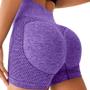 Imagem de Shorts Roxo Sem Costura Feminino Empina Bumbum Cintura Alta