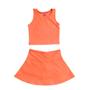 Imagem de Shorts Saia Infantil - Laranja Liso Neon