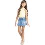 Imagem de Shorts Saia Infantil Mania Kids em Jeans