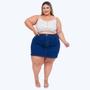 Imagem de Shorts Saia Jeans Ane Plus Size Azul Escuro Modela Bumdum