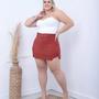 Imagem de Shorts Saia Plus Sizer Feminino Com Fenda na Lateral Bengaline Com Lycra