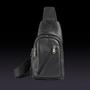 Imagem de Shoulder Bag Lateral Transversal Dorf Couro Rustik Preto