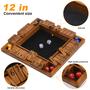 Imagem de Shut The Box Game Crobyi Wooden para 1-4 jogadores com 10 dados