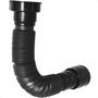 Imagem de Sifão De Plástico Preto Fosco Sanfonado Universal Para Pia Cuba Cozinha Banheiro Sifão PVC Flexível Tubo Extensível Tanque Lavatório Black