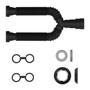 Imagem de Sifão Duplo Sanfonado Extensível  70cm Universal Preto - Blukit