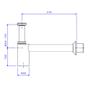 Imagem de Sifao Para Cozinha Deca 11/2x11/2 e 11/2x2 Cr 1680.c.112