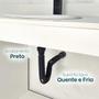 Sifão Preto Flexível De Pia Banheiro E Válvula Inox 7/8 Preta Escoamento 30mm Sifao De Plástico Sanfonado Kit - Dona D Cor Imagem de Sifão Preto Flexível De Pia Banheiro E Válvula Inox 7/8 Preta Escoamento 30mm Sifao De Plástico Sanfonado Kit