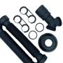 Imagem de Sifao Sanfonado Extensivel Censi.Duplo Preto Fosco Com Suporte E Canopla ( Pia - Tanque - Lavatorio ) - 7210