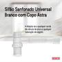 Imagem de Sifão Sanfonado Preto Com Copo Pvc Astra Branco