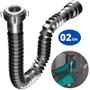 Imagem de Sifão Sanfonado Universal 61Cm Cromado Astra Kit Com 2 Un