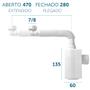 Imagem de Sifao Universal Branco de Parede com Copo Blukit