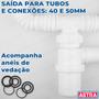 Imagem de Sifão Universal Sanfonado Duplo Com Copo Astra