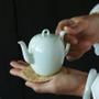 Imagem de Simples Mini Bule artesanal Sombra Verde Esmalte Branco Cerejo De Cerâmica Filtro de Chá Teapot Tea Kettle Tea Infuser Kung Fu Tea Set Bules