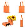 Imagem de Simplesmente Green Solutions Reusable Gift Bag, Party Favor Bag, Lunch Bag, 8.25 x 10 x 3.5 com alça de 16", laranja, pacote de 25