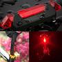 Imagem de Sinalizador Lanterna Traseiro para Ciclismo Recarregável 4 modos Bike Bicicleta USB com 5 LEDS
