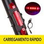 Imagem de Sinalizador Pisca Alerta Bicicleta Bike Em LED Vermelho Recarregável Ciclismo Esportivo