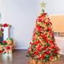 Imagem de SIROGOGO 2 Pacote Árvore de Natal Estrela Topper, Ouro e Prata Glittered Metal Brilho Brilho Brilho Estrela Enfeite Decoração de árvore fit para árvore de Natal tamanho geral - 6 polegadas