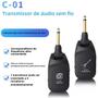 Imagem de Sistema de Guitarra Sem Fio Recarregável - Transmissor e Receptor de Áudio USB