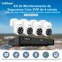 Imagem de Sistema de Monitoramento XVR de 4 Canais com 4 Câmeras Wi-Fi IP Sem Fio Movimento PTZ Full HD e Visão Noturna Colorida