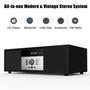 Imagem de Sistema de Som Estéreo Bluetooth WISCENT Vintage - Micro HiFi com CD Player