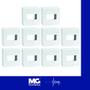 Imagem de Sistema-x Caixa Sobrepor 1 Modulo com Suporte Sleek Margirius Kit Com 10