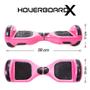 Imagem de Skate Eletrico 6,5 Rosa HoverboardX Smart Balance Bluetooth