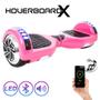 Imagem de Skate Eletrico 6,5 Rosa HoverboardX Smart Balance Bluetooth