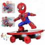 Imagem de Skate Elétrico Spiderman com Luzes, Música e Giro 360° - Infantil