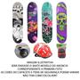 Imagem de Skate Infantil Capacete, Joelheira, Cotoveleira Mod 2