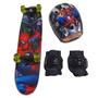 Imagem de Skate Infantil Com Kit Proteção Completo Homem Aranha Shape Madeira