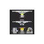 Imagem de Skate Profissional Montado Estampas Shape com Trucks e Rodas