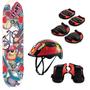 Imagem de Skate Semi Profissional com Kit de Proteção 8 Peças Zippy Toys
