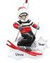 Imagem de Ski Guy Ornament 2022 - Enfeites de Natal personalizados do Skiing Guy - Polyresin Ski Ornaments - Charming Cross Country Skiing Boy - Custom Skiing Christmas Ornament for Christmas Tree 2022