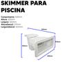 Imagem de Skimmer Branco Boca Larga Abs Para Todos Os Tipos De Piscina