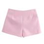 Imagem de Skort Assimétrico com Cintura Alta - Saia Mini Branca para Verão - Moda Streetwear Feminina