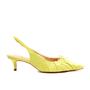 Imagem de Slingback Couro Amarelo Salto Baixo Cecconello 2473001-2