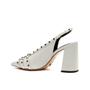 Imagem de Slingback Couro Branco Snow Salto Alto Cecconello 2394002-11