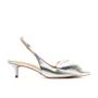 Imagem de Slingback Couro Prata Salto Baixo Cecconello 2389002-3