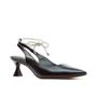 Imagem de Slingback Couro Preto Salto Baixo Cecconello 2256003-2