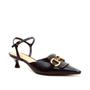 Imagem de Slingback Couro Preto Salto Baixo Cecconello 2615002-8