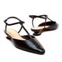 Imagem de Slingback Couro Preto Salto Baixo Cecconello 2644001-3